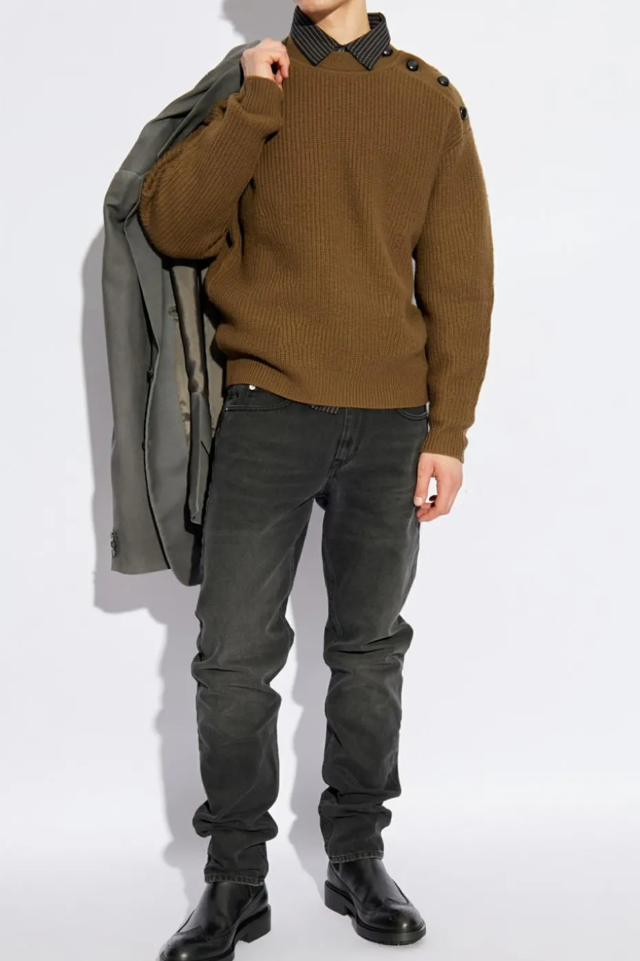 MARANT BRĄZOWY Sweter `Rudel`