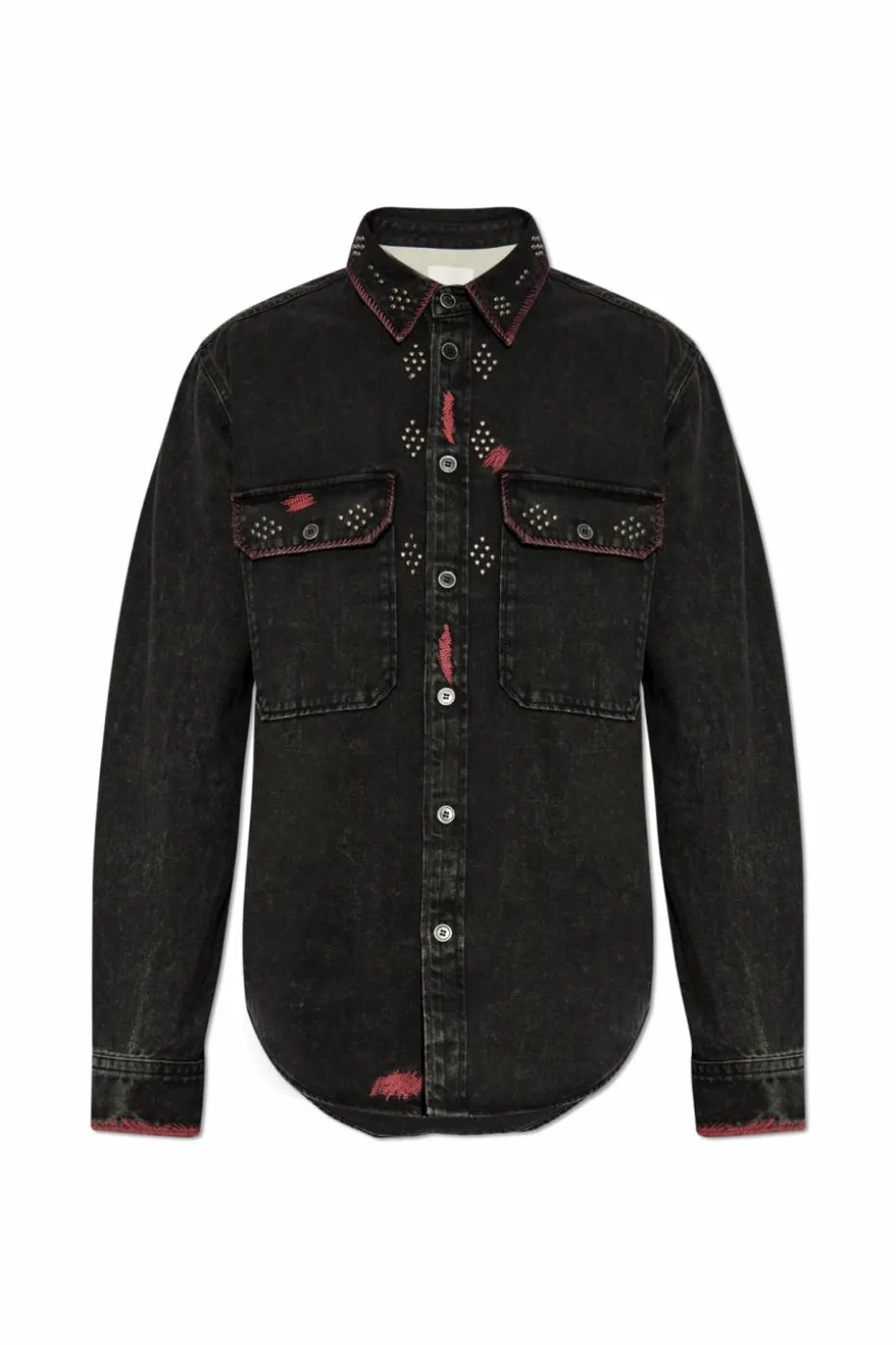 MARANT CZARNY Jeansowa kurtka `Osco`