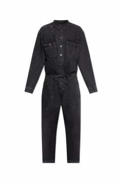 MARANT CZARNY Jeansowy kombinezon `Chelby`