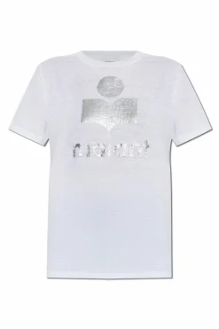 Marant Etoile BIAŁY T-shirt `Zewel`