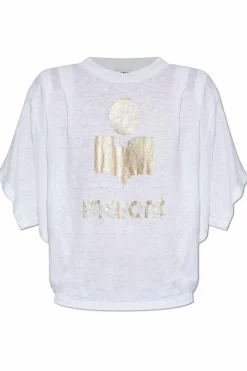 Marant Etoile BIAŁY T-shirt `Kyanza`