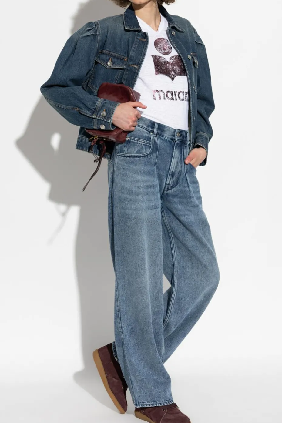 Marant Etoile BIAŁY T-shirt `Kyanza`
