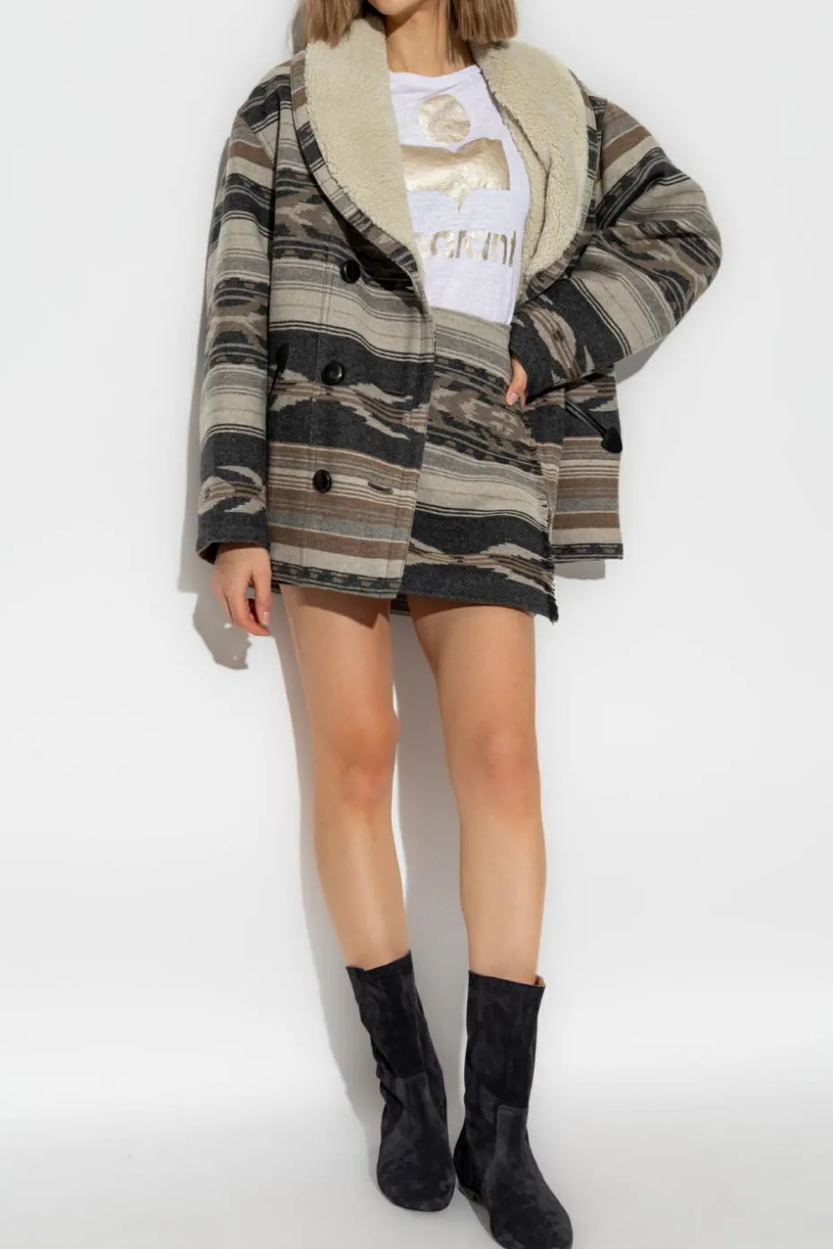 Marant Etoile BIAŁY T-shirt `Zewel`