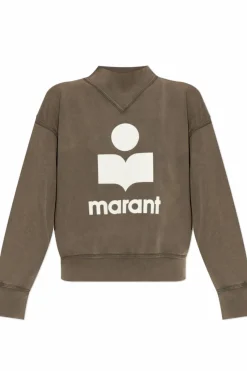 Marant Etoile BRĄZOWY Bluza `Moby` ze stójką