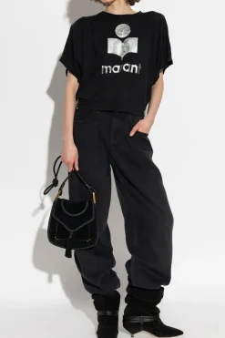 Marant Etoile CZARNY T-shirt `Kyanza`