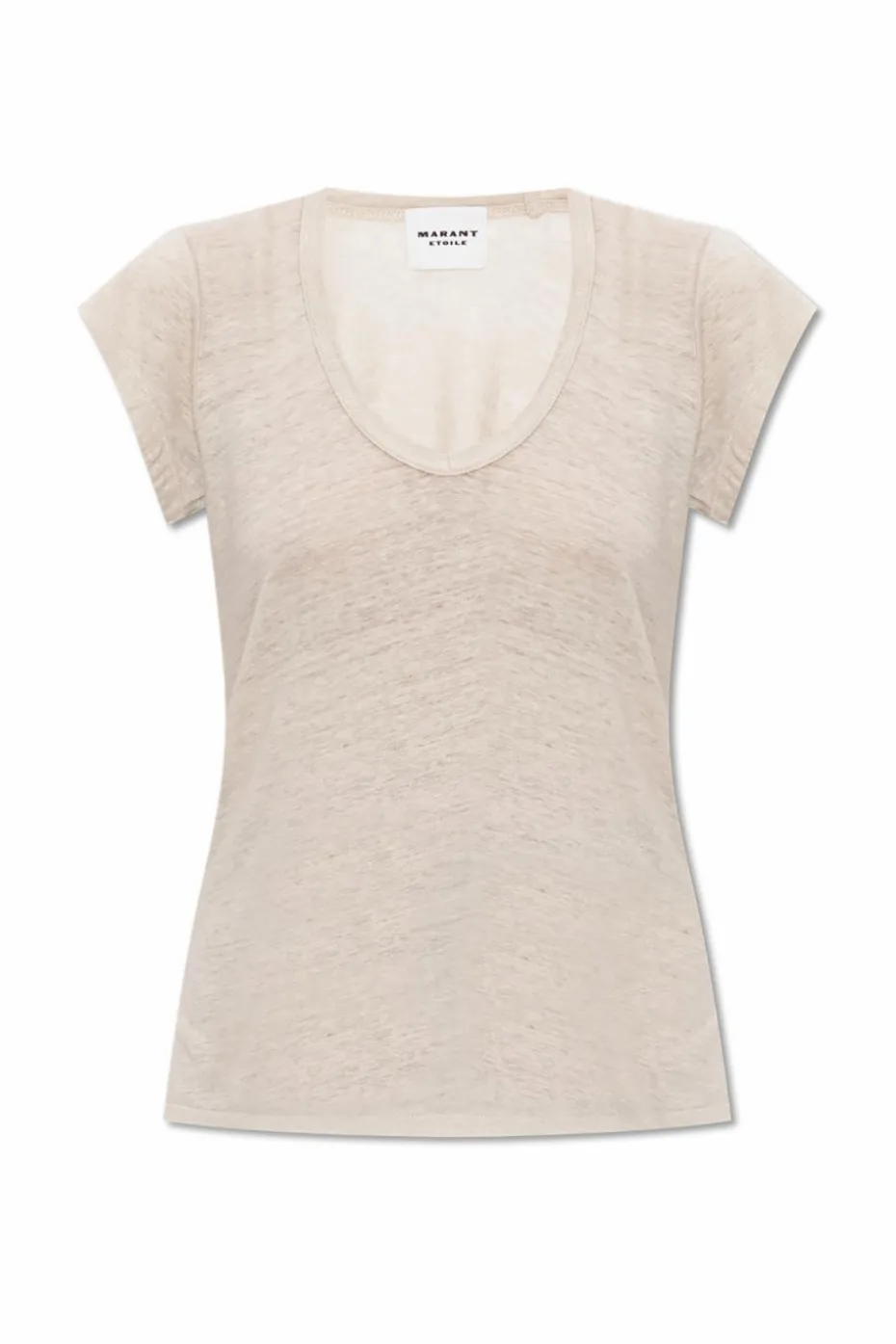 Marant Etoile kremowy T-shirt `Zankou`