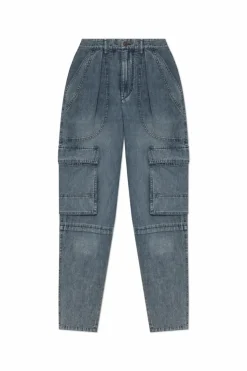 Marant Etoile NIEBIESKI Jeansy `Nayla` typu `cargo`