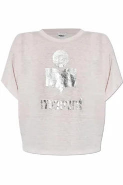 Marant Etoile RÓŻOWY T-shirt `Kyanza`