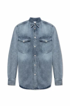 MARANT NIEBIESKI Jeansowa koszula ‘Tailly’