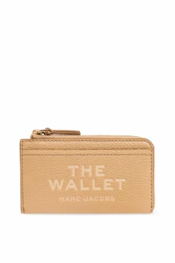 Marc Jacobs beżowy Skórzany portfel