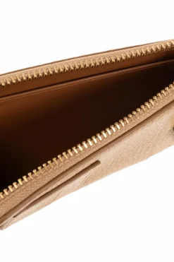 Marc Jacobs beżowy Skórzany portfel