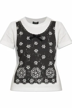 Marc Jacobs BIAŁY T-shirt z nadrukiem