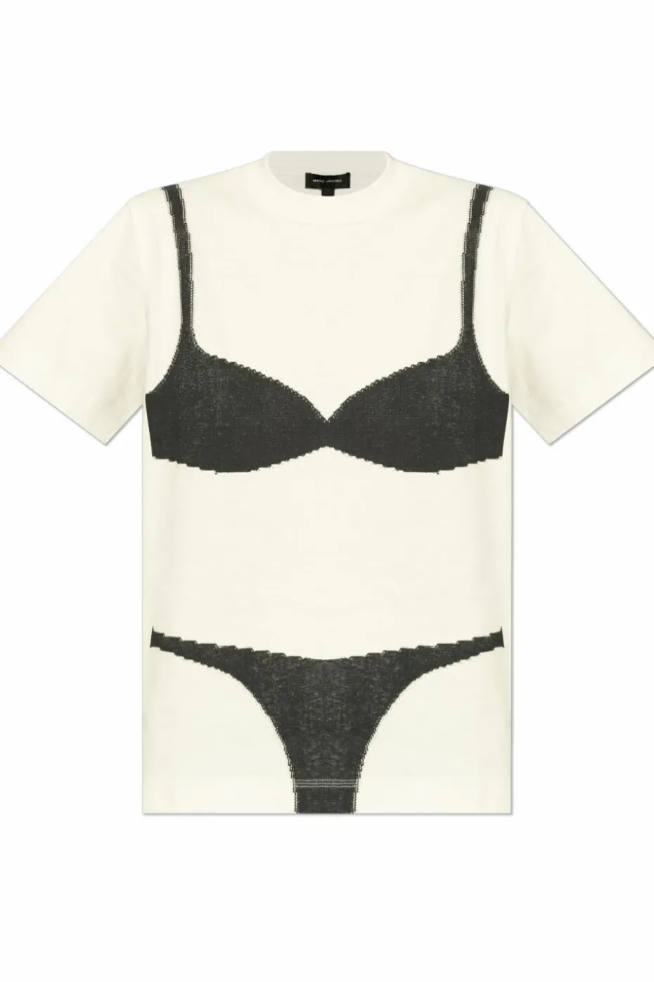 Marc Jacobs BIAŁY T-shirt z nadrukiem