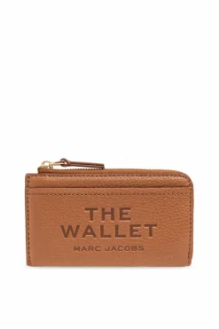 Marc Jacobs BRĄZOWY Skórzany portfel