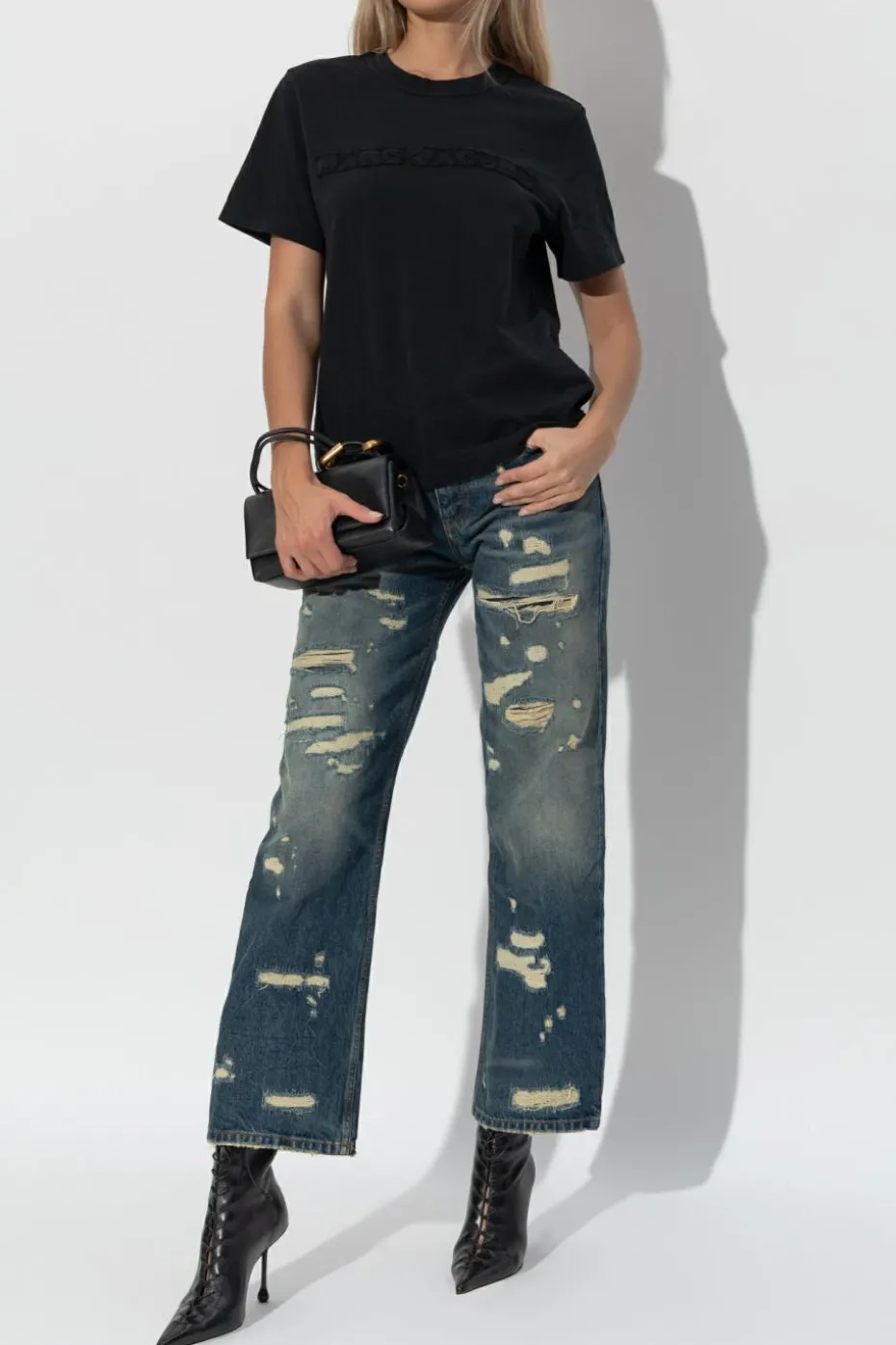 Marc Jacobs CZARNY Bawełniany t-shirt