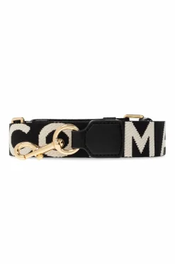 Marc Jacobs CZARNY Pas do torby z logo