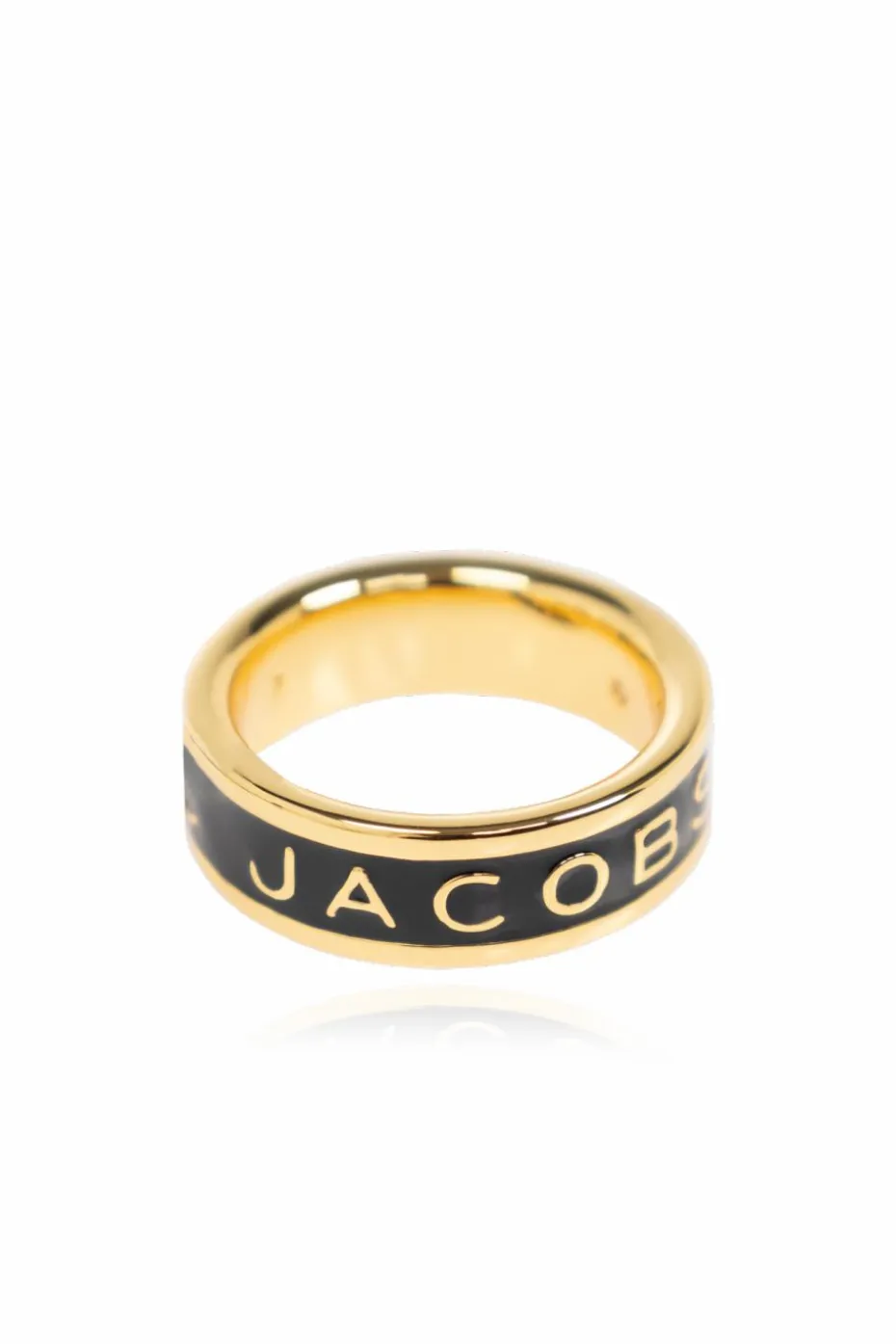 Marc Jacobs CZARNY Pierścień z logo