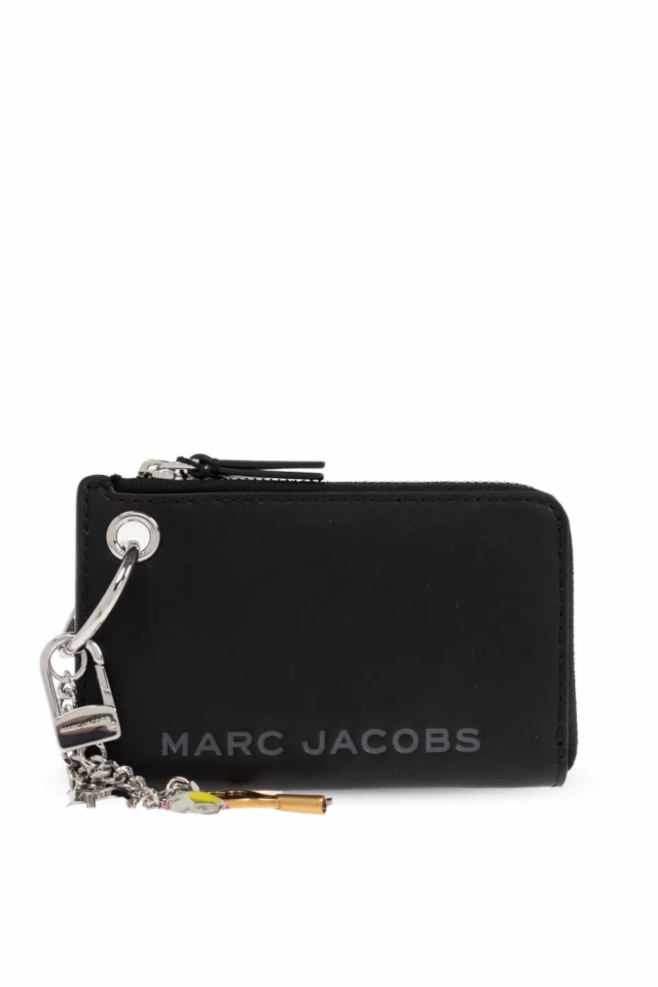Marc Jacobs CZARNY Skórzane etui z brelokiem