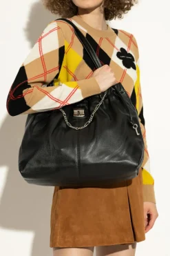 Marc Jacobs CZARNY Skórzana torba na ramię