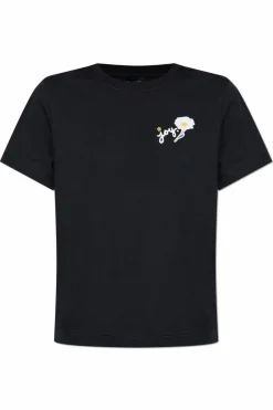 Marc Jacobs CZARNY T-shirt z nadrukiem
