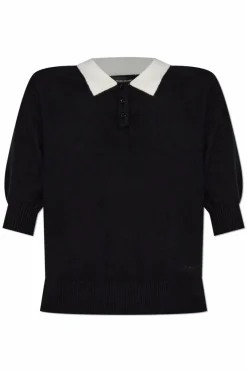Marc Jacobs CZARNY Wełniane polo