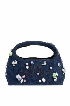 Marc Jacobs GRANATOWY Jeansowa torba do ręki