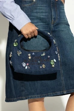 Marc Jacobs GRANATOWY Jeansowa torba do ręki