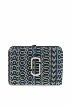 Marc Jacobs GRANATOWY Portfel z logo