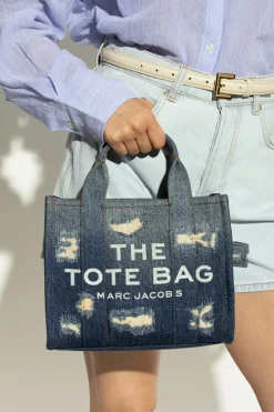 Marc Jacobs GRANATOWY Torba do ręki z logo