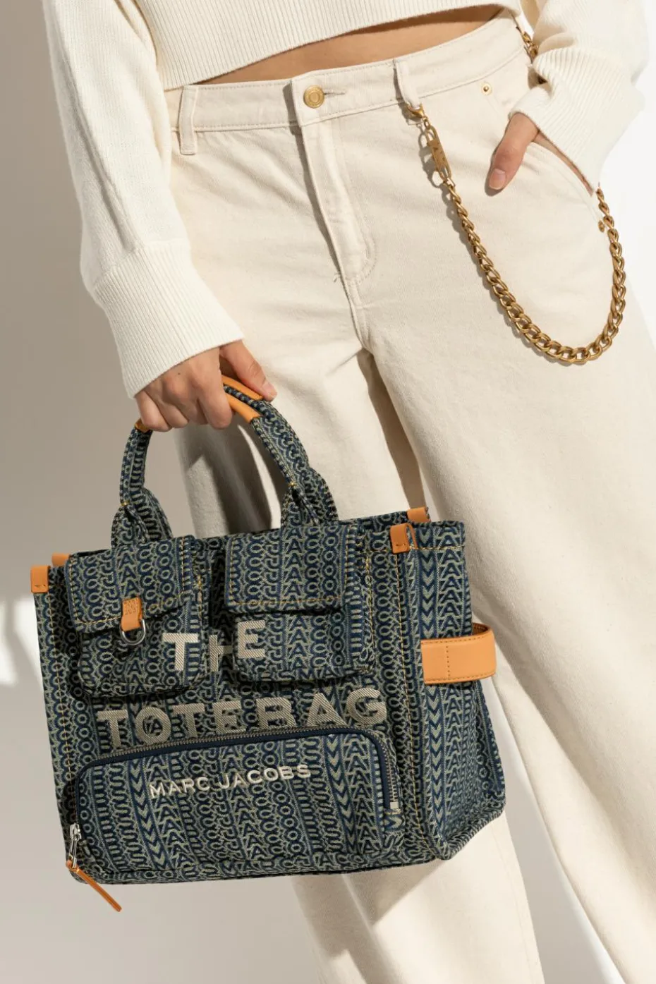 Marc Jacobs GRANATOWY Torba `The Tote Bag` typu `shopper`
