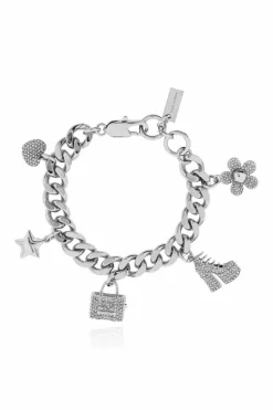 Marc Jacobs SREBRNY Bransoleta z zawieszkami