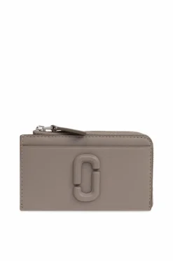 Marc Jacobs SZARY Skórzany portfel ‘The J Marc’