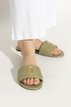 Marc Jacobs ZIELONY Klapki `The Snapshot`