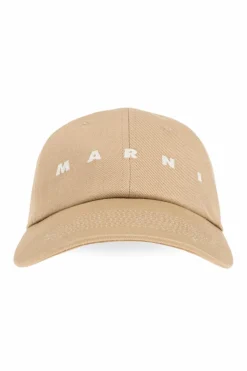 Marni beżowy Czapka z logo
