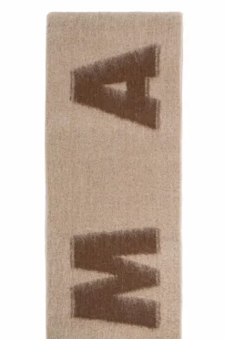 Marni beżowy Szal z logo