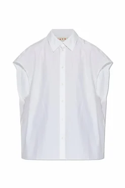 Marni BIAŁY Koszula typu `oversize` bez rękawów
