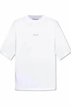 Marni BIAŁY T-shirt z logo