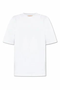 Marni BIAŁY T-shirt z logo