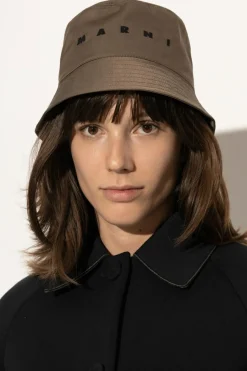 Marni BRĄZOWY Kapelusz typu ‘bucket’