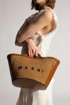 Marni BRĄZOWY Torba ‘Tropicalia’ typu ‘shopper’