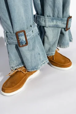 Marni BRĄZOWY Zamszowe buty