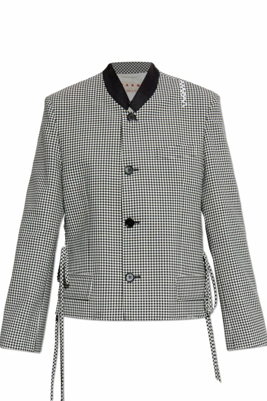 Marni CZARNY Marynarka z efektem `vintage`