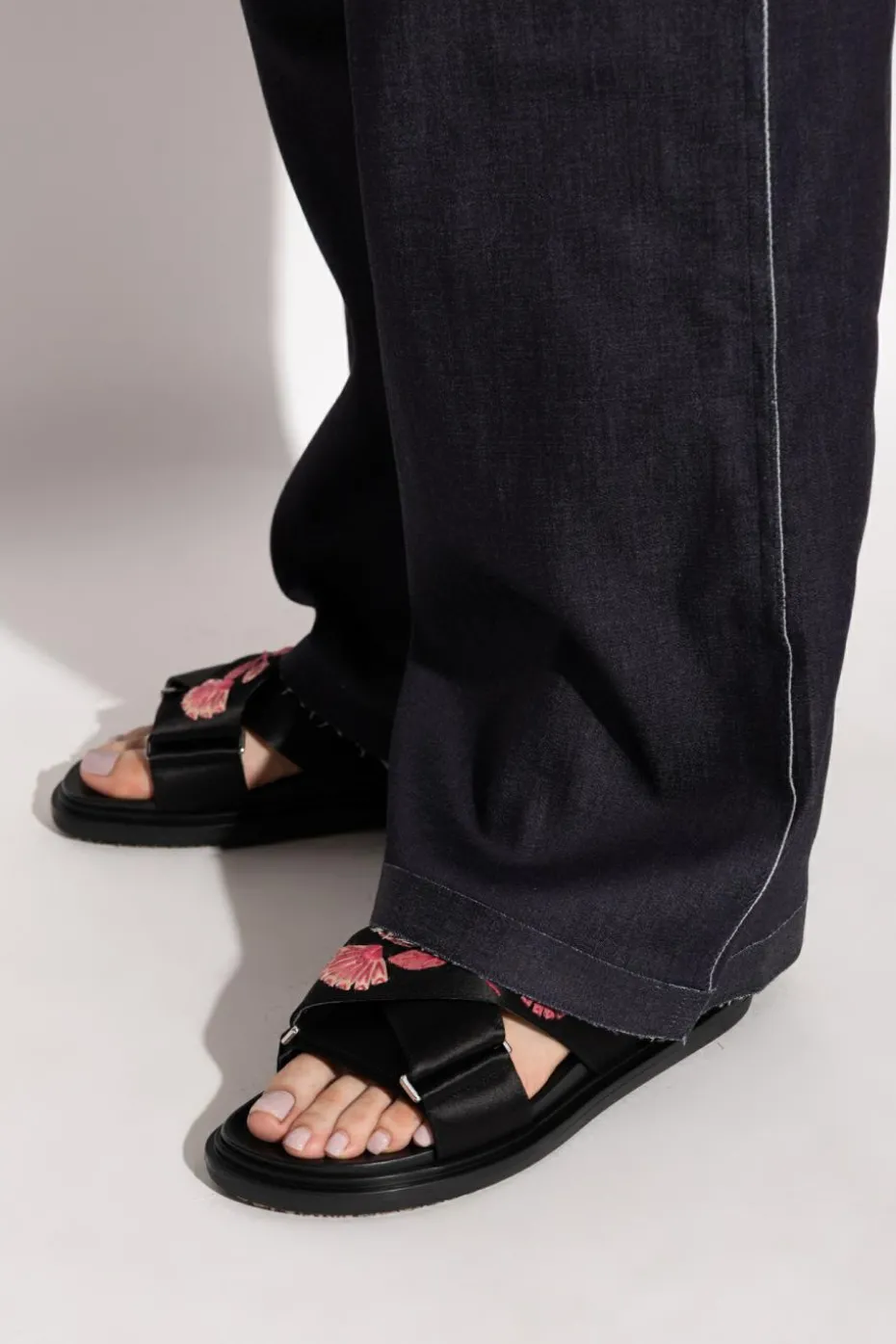 Marni CZARNY Skórzane buty