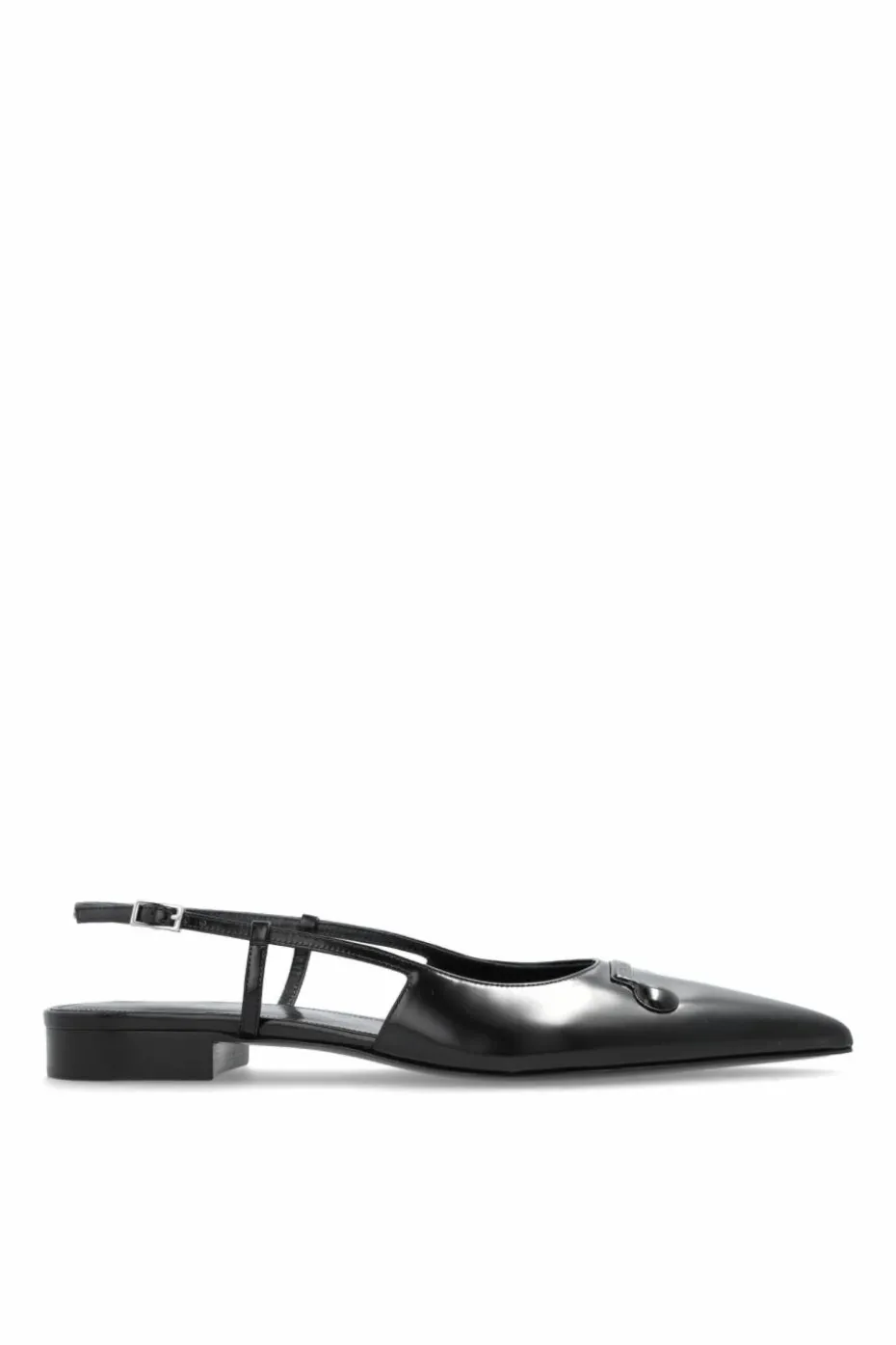 Marni CZARNY Skórzane buty z logo