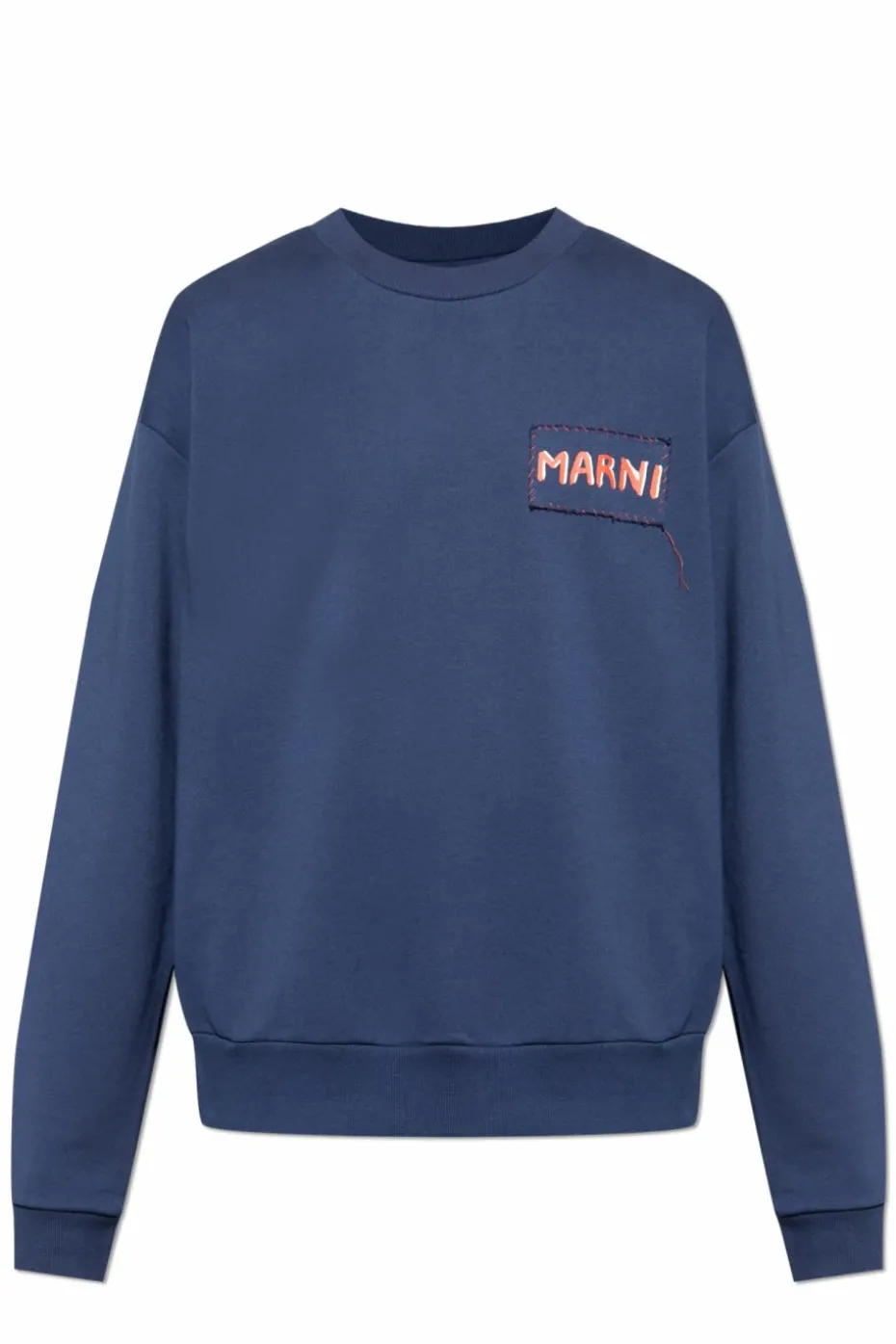 Marni GRANATOWY Bluza z logo