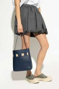 Marni GRANATOWY Torba typu `shopper`