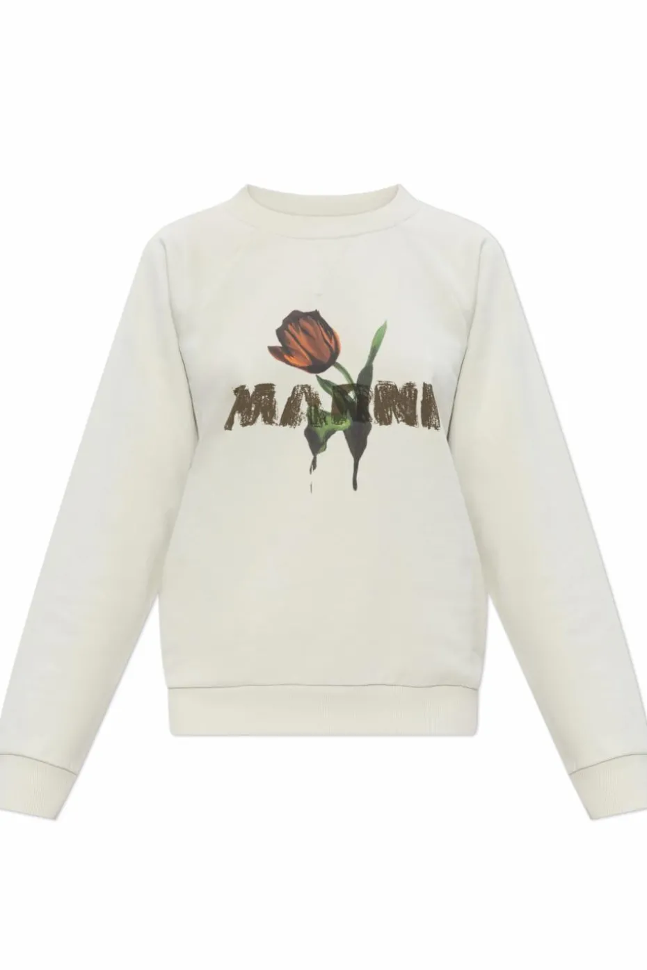 Marni kremowy Bluza z logo