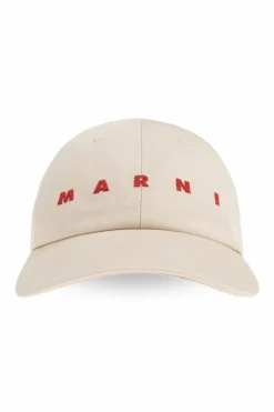 Marni kremowy Czapka z daszkiem