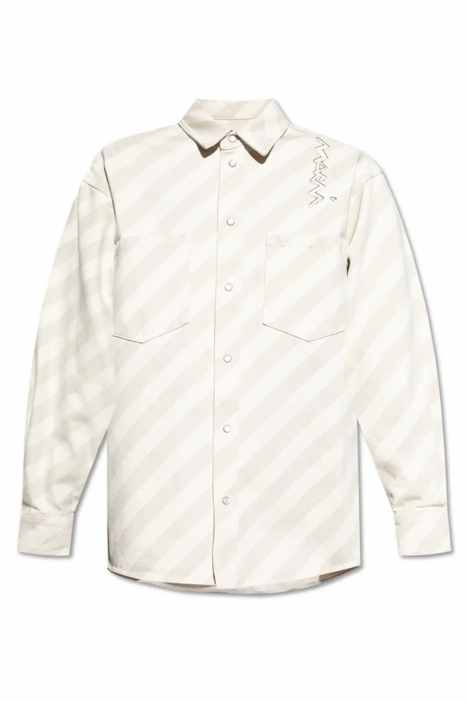 Marni kremowy Jeansowa koszula typu `oversize`