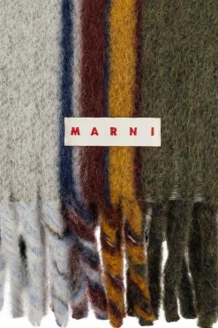 Marni MULTIKOLOR Szal z logo